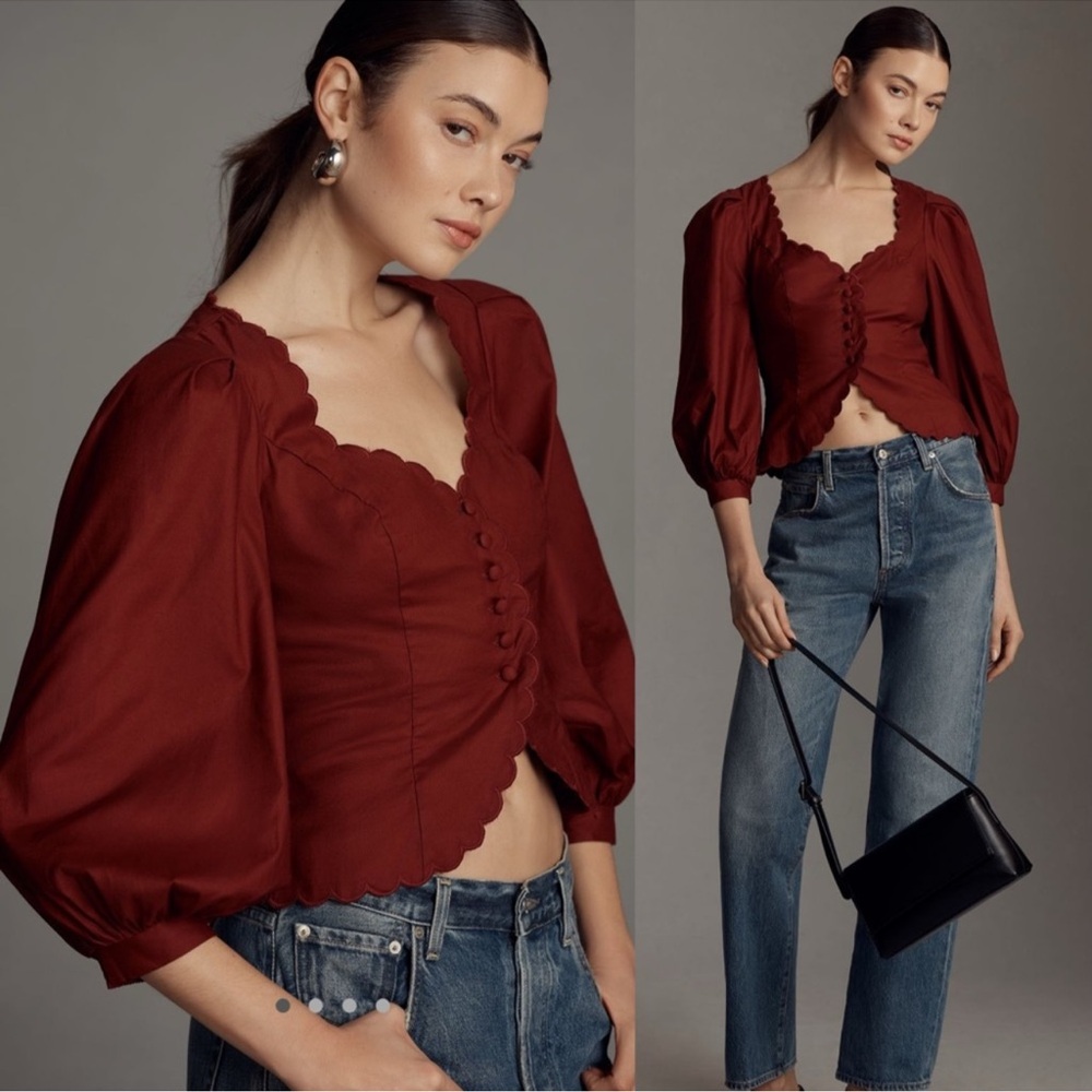 NEW Reformation Elianna Stretch Cotton Top